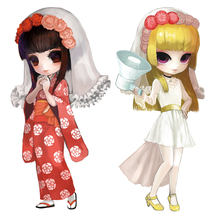 ヤエコとマリのステッカー